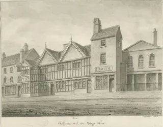 Leek Town - Alte Häuser, 1844