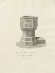 Lichfield - Taufbecken in Christuskirche [