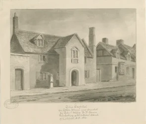 Lichfield - Krankenhaus für Frauen (Sepia-Zeichnung)
