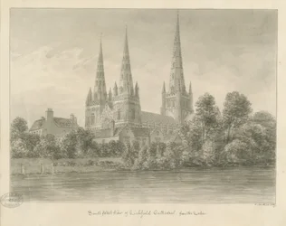 Lichfield Kathedrale - Südwestansicht