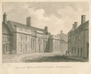 Wolverhampton - Gymnasium: Sepiazeichnung, 1837