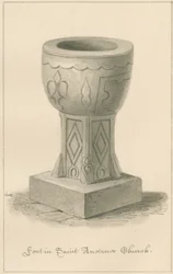 Worcestershire - Droitwich - Saint Andrew Kirche Taufbecken, 1833