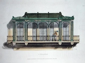 Eine Veranda, aus Ackermanns 