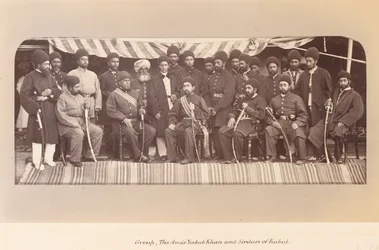 Der Amir Yakub Khan und die Sirdars von Kabul