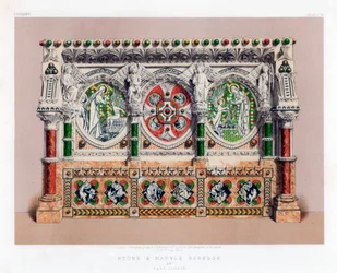Stein- und Marmorreredos, 19. Jahrhundert