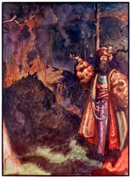 Demas aus The Pilgrims Progress From This World, To That Which Is To Come von John Bunyan (1628-1688) Illustration von Byam Shaw (1872-1919)