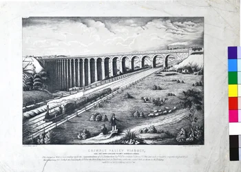 Crimple Valley Viadukt, York und North Midland Railway. Harrogate-Zweig