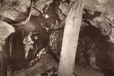 Heave, Blick nach Westen, Blue Hills Mine, Illustration aus 
