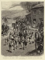 Fuchsjagd im Norden, ein Treffen der North Tyne Foxhounds in den Border Hills