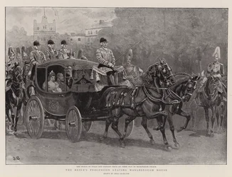 Der Brautzug verlässt Marlborough House