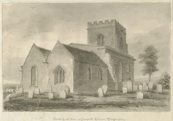 Kirche in Draycott in the Moors, 1841
