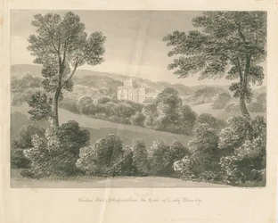 Wootton Lodge: Sepia-Zeichnung, 1841