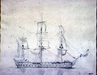 Ein Kriegsschiff