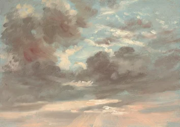 Wolkenstudie: Stürmischer Sonnenuntergang, 1821-1822