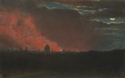 Feuer in London, gesehen von Hampstead