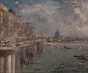 Somerset House Terrasse von der Waterloo Bridge