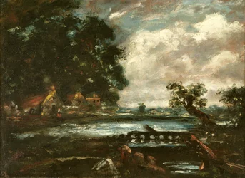 Studie für Das springende Pferd (Blick auf den Stour)