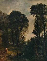 Bäume in der Nähe der Hampstead-Kirche, 1829, ca. 1915