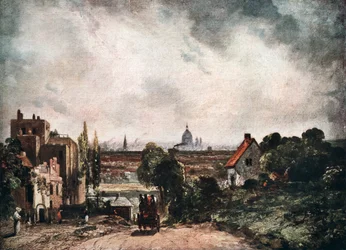 Blick auf die Stadt London von Sir Richard Steeles Cottage, 19. Jahrhundert, 1913