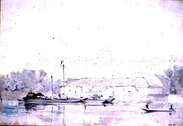 Schloss Windsor vom Fluss aus, 1802
