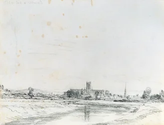 Kathedrale von Worcester von Süden (Bleistift)