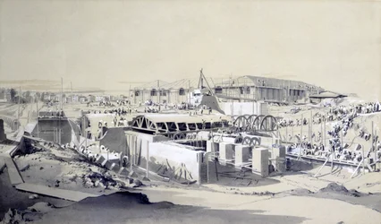 Bau des Stationary Engine House, Camden Town, 26. April 1837