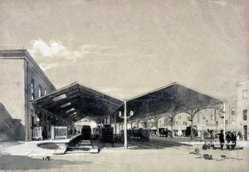 Innenansicht des Euston Bahnhofs, Mai 1837