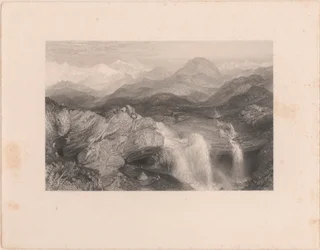 Wasserfälle in der Nähe der Quelle des Jumna