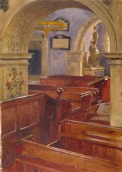 Innenansicht der All Saints Church, Chelsea, London, 1880