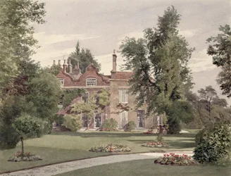 Seitenansicht des Raleigh House, Brixton Hill, Lambeth, 1887