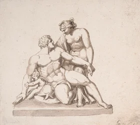 Studie einer Skulpturengruppe: Mars, Venus und Amor