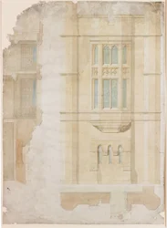 Entwurf für ein Oriel-Fenster, Holme Eden