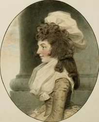 Porträt von Sarah Whitmore, sitzend an einer Säule, 1787