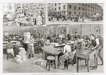 Szenen der Zigarettenproduktion, 1887