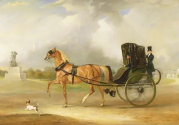 William Massey-Stanley fährt seinen Cabriolet im Hyde Park, 1833