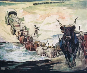 Flussüberquerung, Illustration aus 