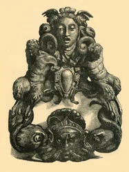 Türklopfer mit Delfinen und Satyrn, frühes 17. Jahrhundert, 1881