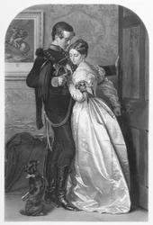 Der Schwarze Brunswicker, graviert von Thomas L. Atkinson, veröffentlicht von Henry Graves und Co., 1863 (Mezzotinto)