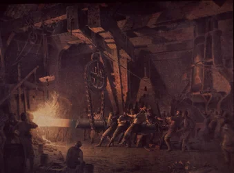 West Point Gun Foundry, Schmieden der Welle, ca. 1867