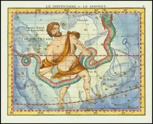 1776 - John Flamsteed - Der Schlangenträger und die Schlange (Ophiucus & Serpens)
