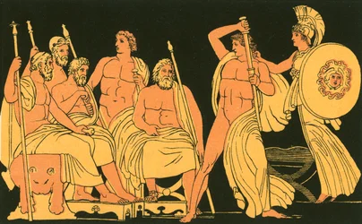 Athene bändigt den Zorn des Achilles