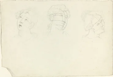 Kopf von Maria Magdalena und zwei Heiligen (?)