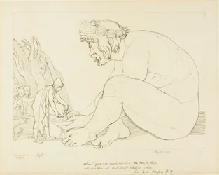 Polyphem bittet Ulysses um mehr Wein