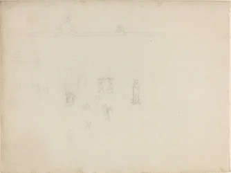 Blatt mit architektonischen und figürlichen Studien