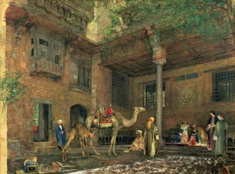 Hof des Hauses des Malers, Kairo, ca. 1851