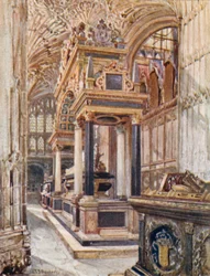 Denkmal von Maria Stuart in der Kapelle Heinrichs VII.