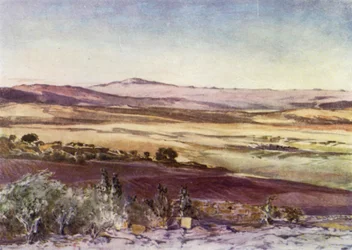 Berg Hermon, von den Hängen des Tabor