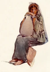 Wasserträger, sitzende Figur, Jerusalem