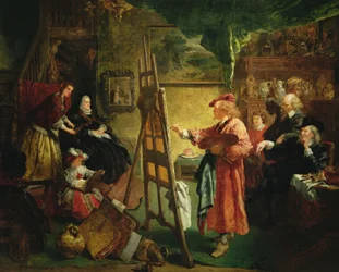 Rembrandts Atelier, um 1869