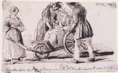 Dorothy Wordsworth (1771-1855) im Rollstuhl, 1842